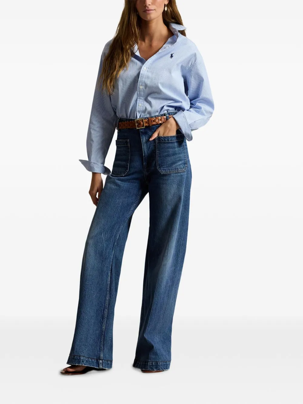 STRIPED COTTON SHIRT sold by Lord & Taylor product image thumbnail 2