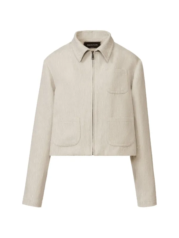 COTTON WOOL LINEN JACKET made by Fabiana Filippi