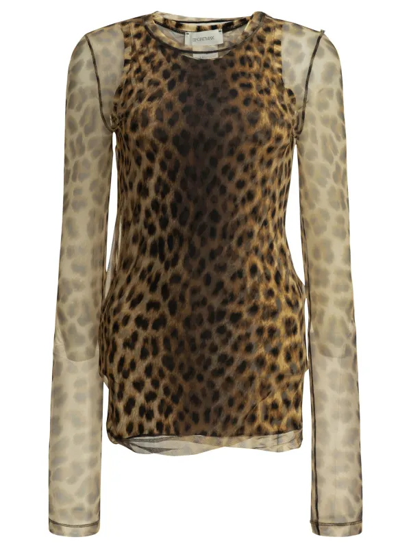 Fitted animalier top made by Lord & Taylor
