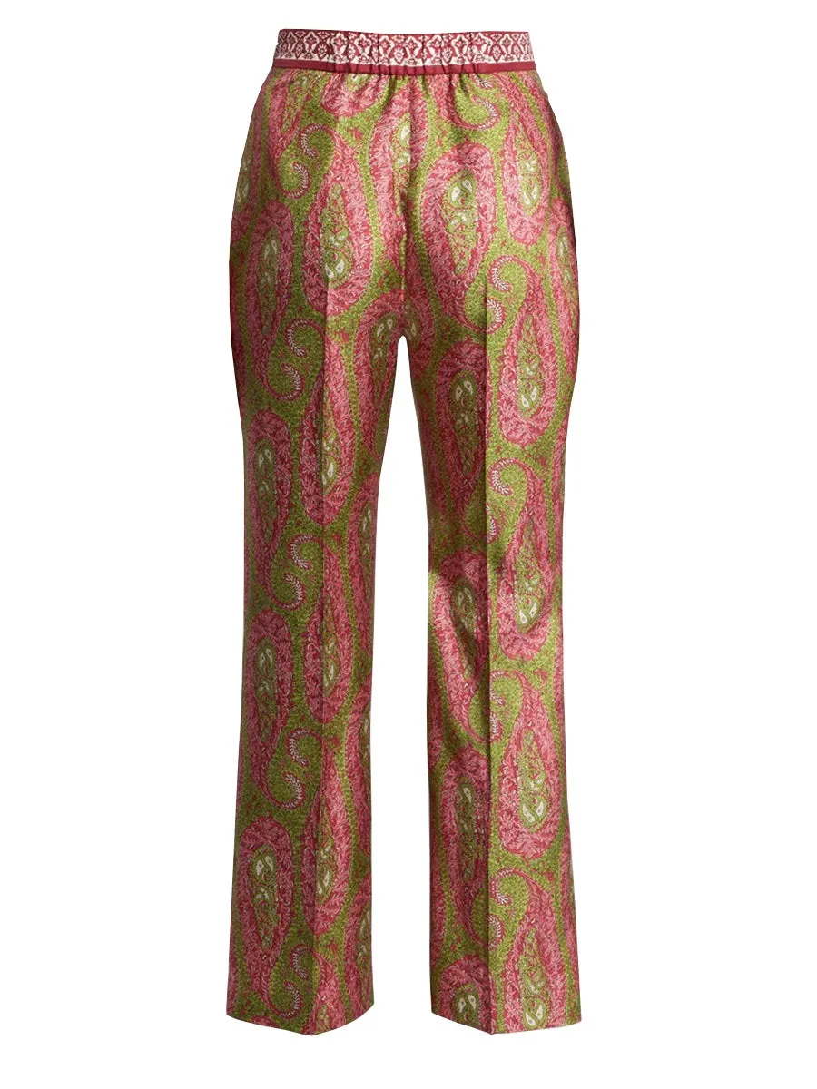 PAISLEY FOLIAGE BOOTCUT PANTS sold by Lord & Taylor product image thumbnail 3