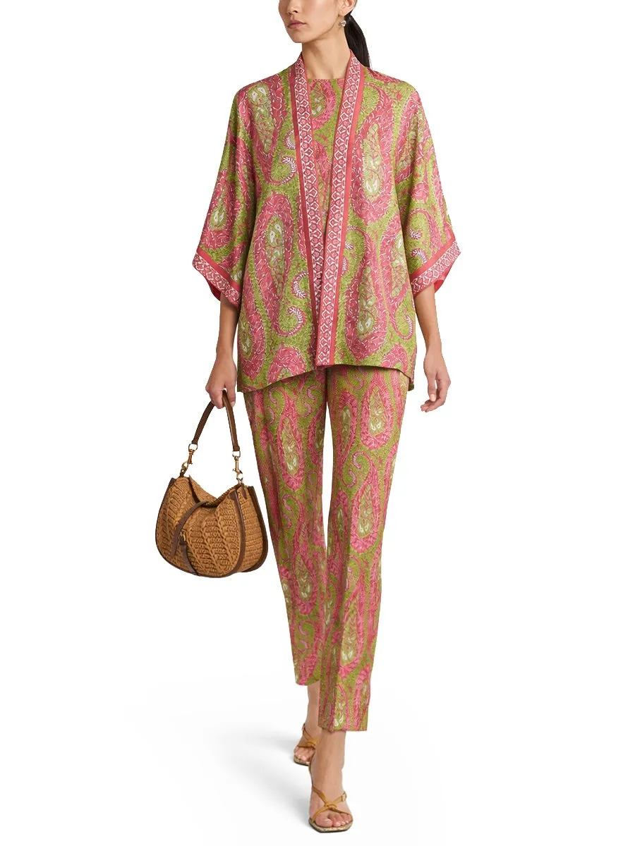 PAISLEY FOLIAGE BOOTCUT PANTS sold by Lord & Taylor product image thumbnail 2