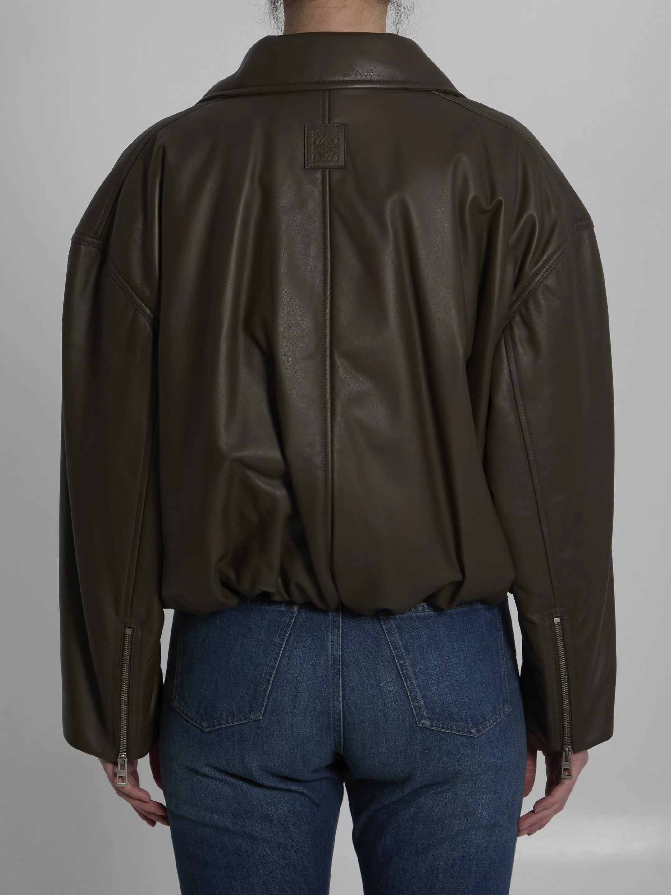 Lamb nappa biker jacket sold by Lord & Taylor product image thumbnail 4
