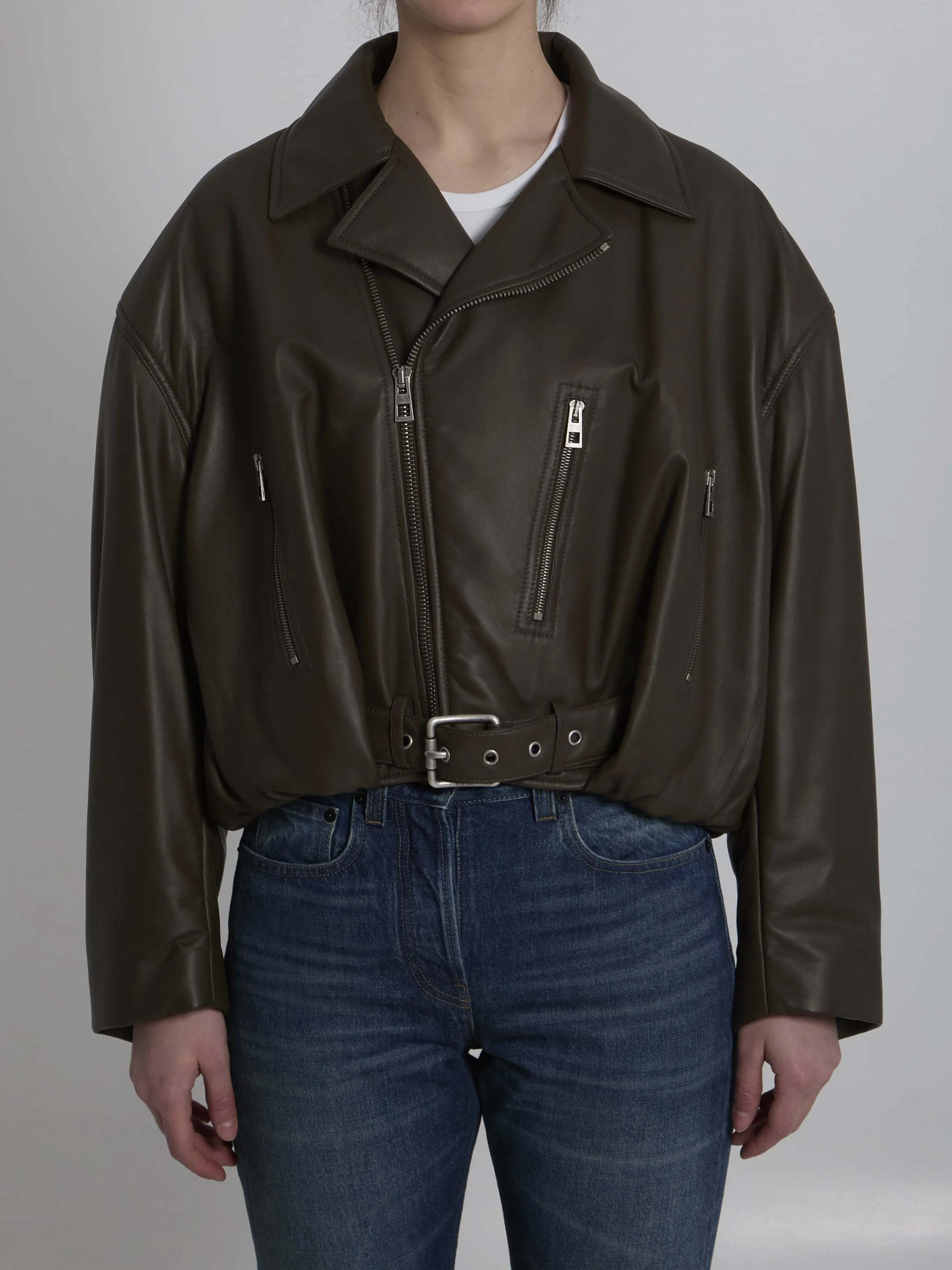 Lamb nappa biker jacket sold by Lord & Taylor