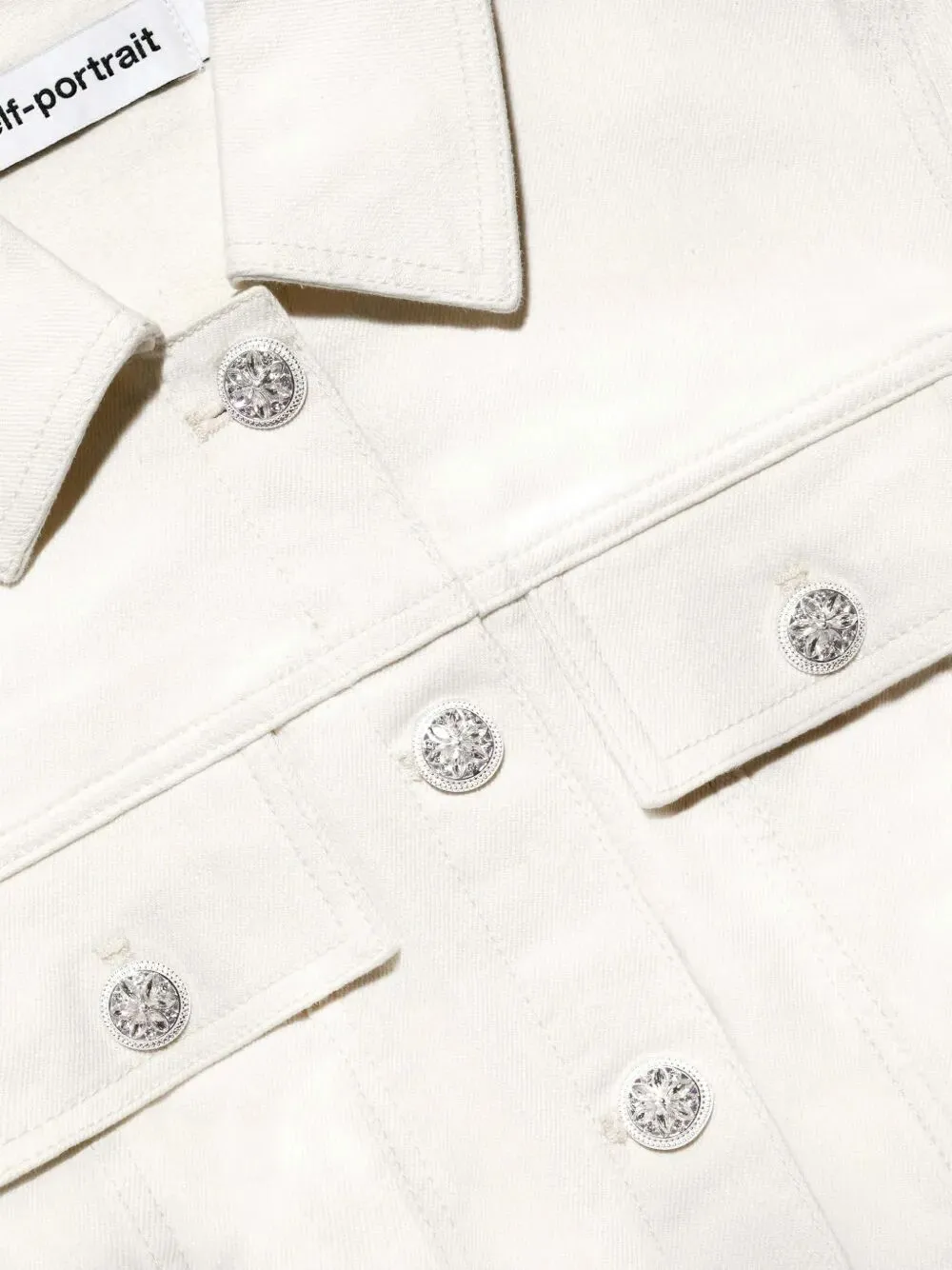 CREAM BRODERIE DENIM MINI DRESS sold by Lord & Taylor product image thumbnail 5