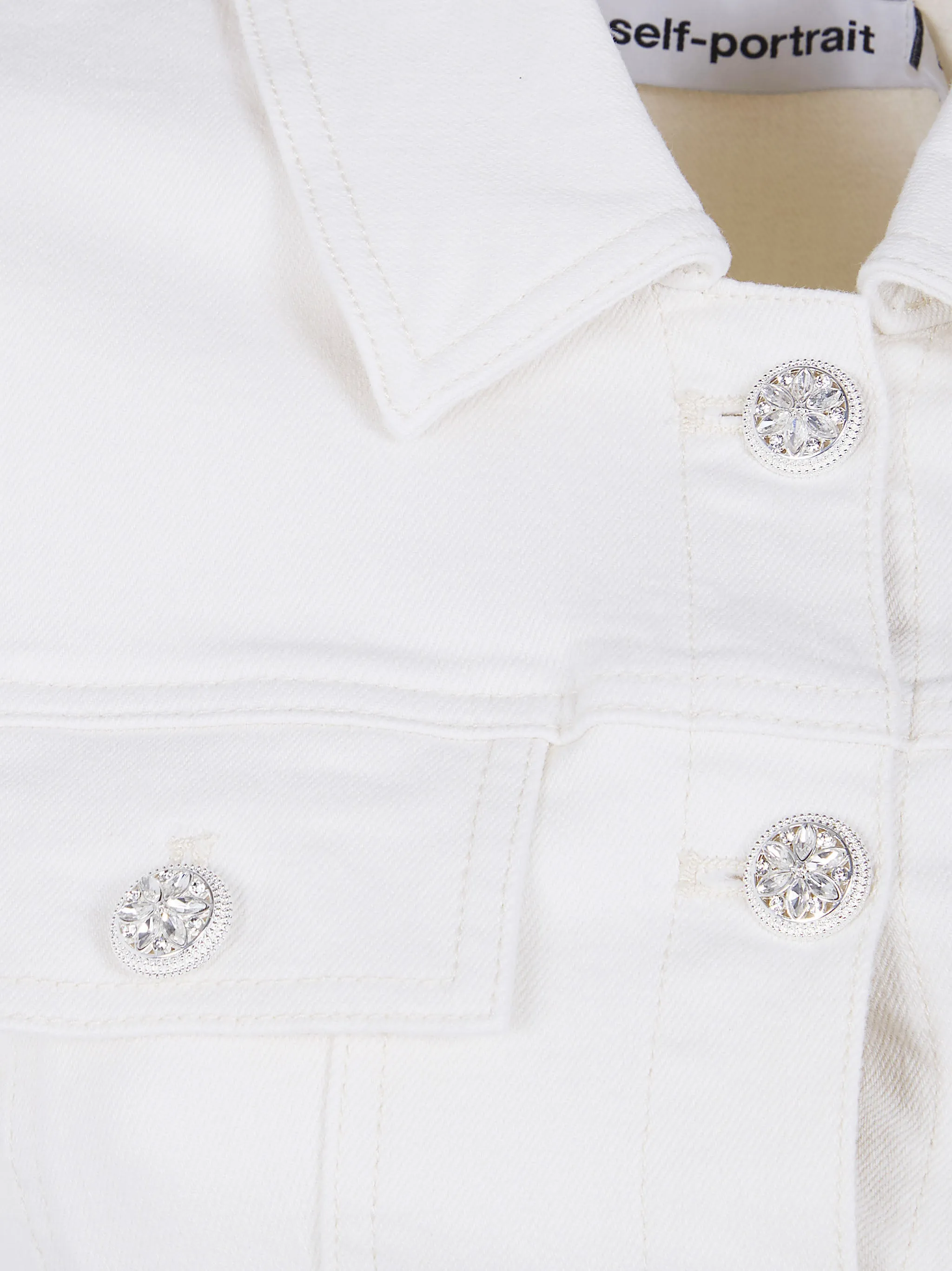 CREAM BRODERIE DENIM MINI DRESS sold by Lord & Taylor product image thumbnail 3