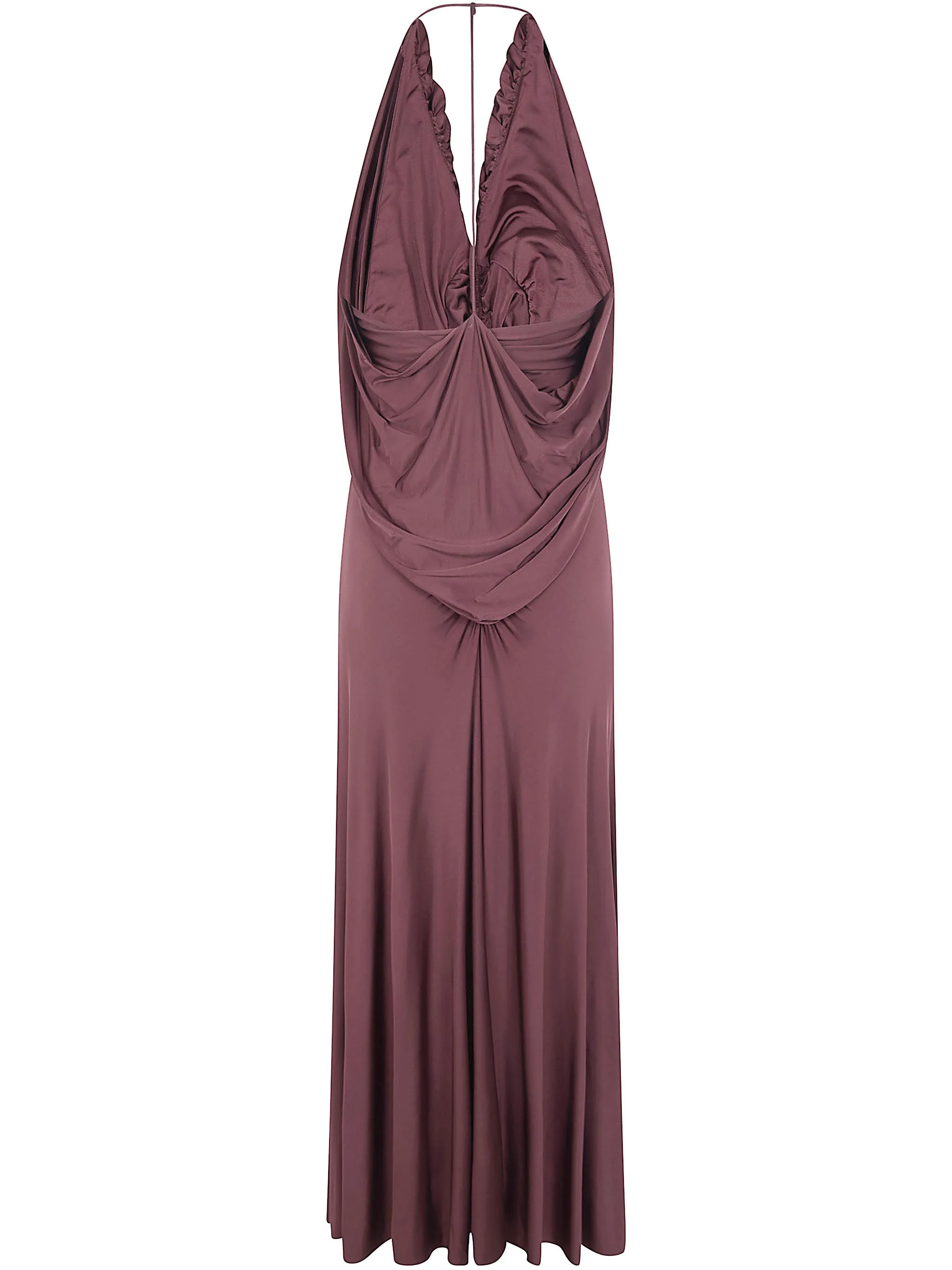 BROWN JERSEY DRAPE MIDI DRESS sold by Lord & Taylor product image thumbnail 2