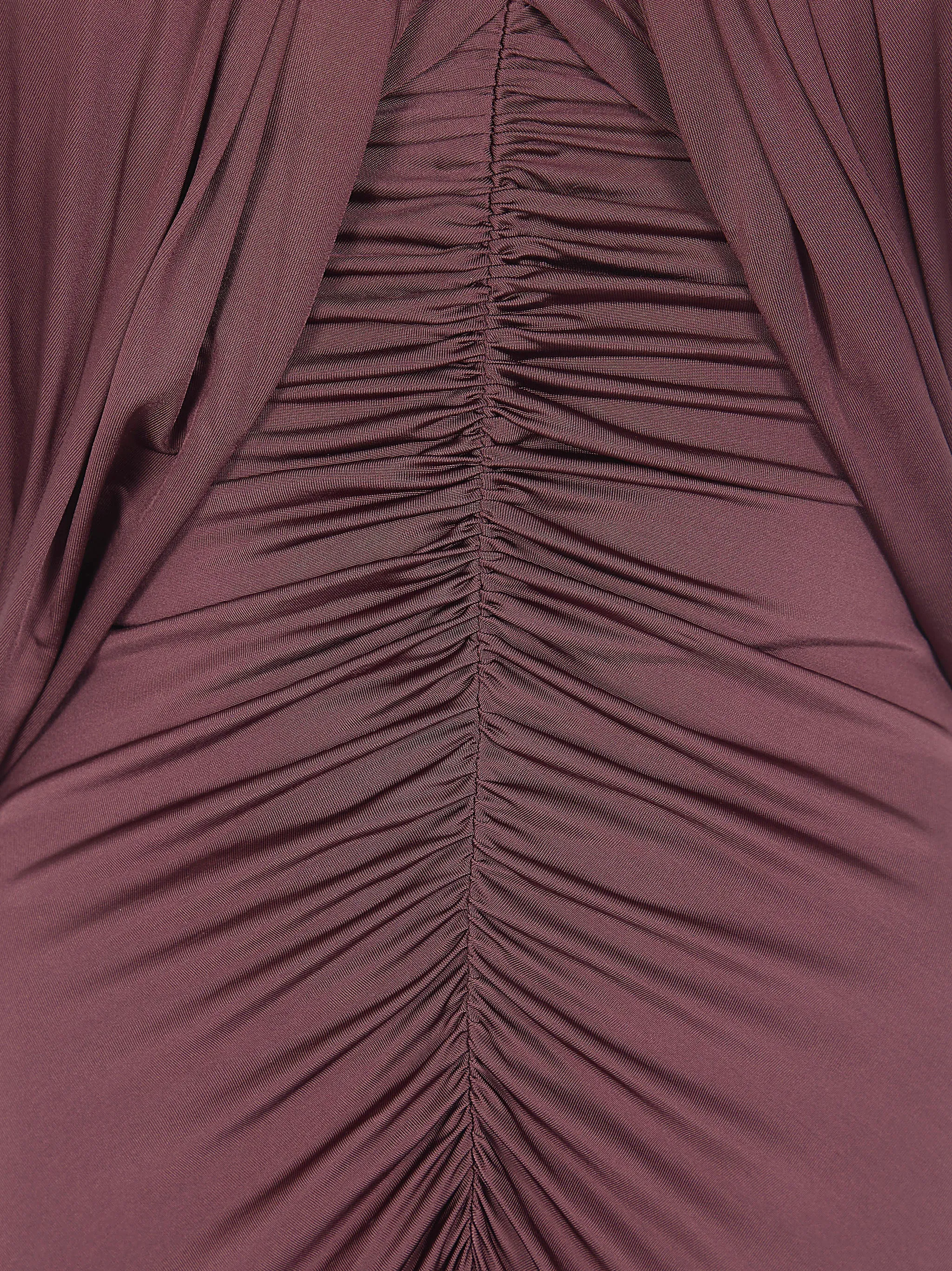 BROWN JERSEY DRAPE MIDI DRESS sold by Lord & Taylor product image thumbnail 3