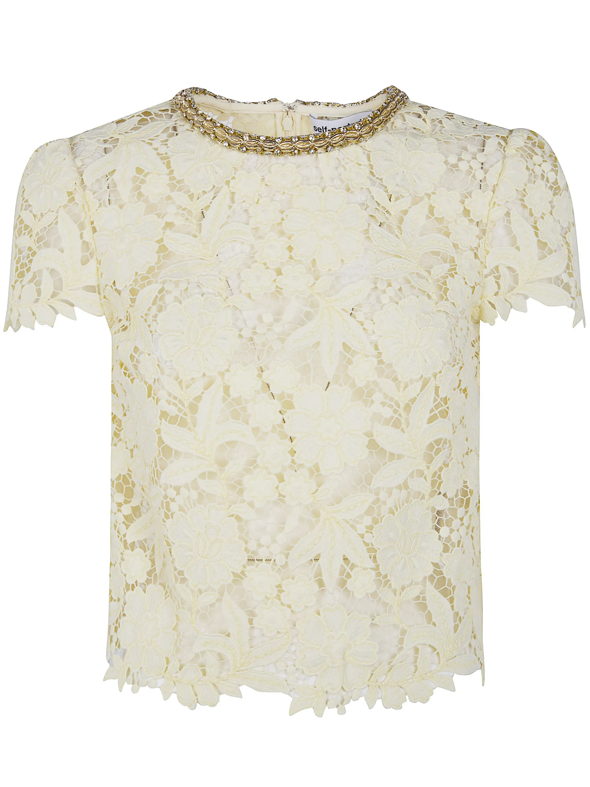 YELLOW LACE TOP sold by Lord & Taylor