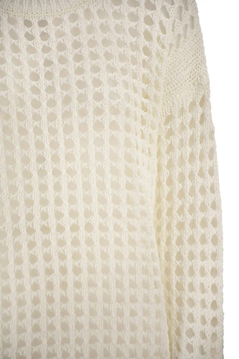 MXPFEBE - OPENWORK COTTON KNIT JUMPER sold by Lord & Taylor product image thumbnail 4