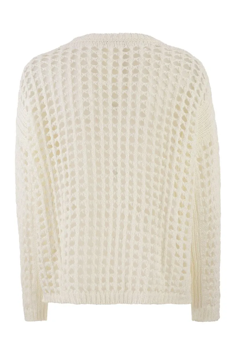 MXPFEBE - OPENWORK COTTON KNIT JUMPER sold by Lord & Taylor product image thumbnail 2