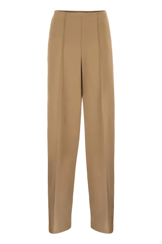 MXPFIACRE - STRAIGHT TAILORED TROUSERS IN STRETCH TECHNICAL JERSEY made by MaxMara