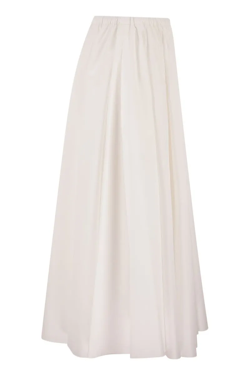 COTTON MIDI SKIRT WITH ELASTICATED WAIST AND FLUID SILHOUETTE sold by Lord & Taylor product image thumbnail 3