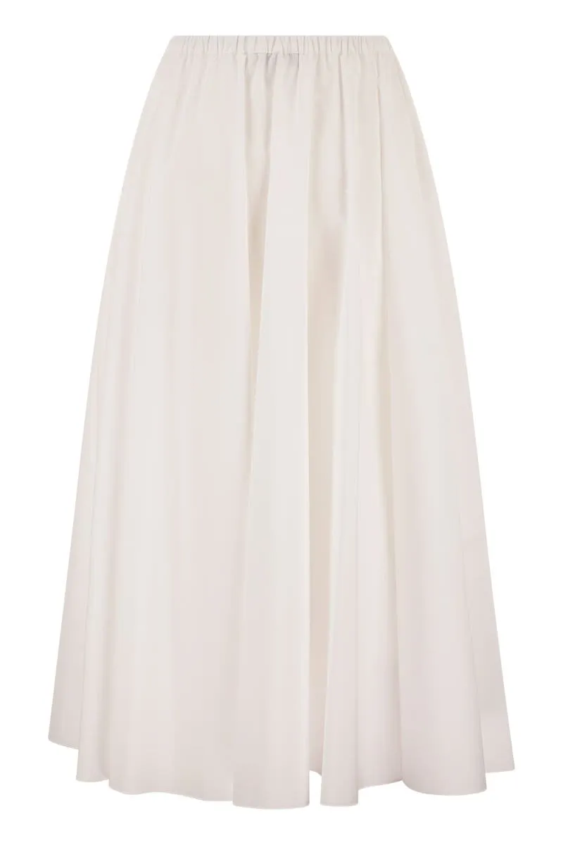 COTTON MIDI SKIRT WITH ELASTICATED WAIST AND FLUID SILHOUETTE sold by Lord & Taylor product image thumbnail 2