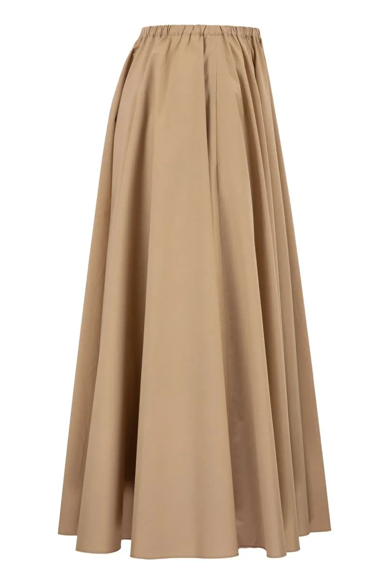 COTTON MIDI SKIRT WITH ELASTICATED WAIST AND FLUID SILHOUETTE sold by Lord & Taylor product image thumbnail 3