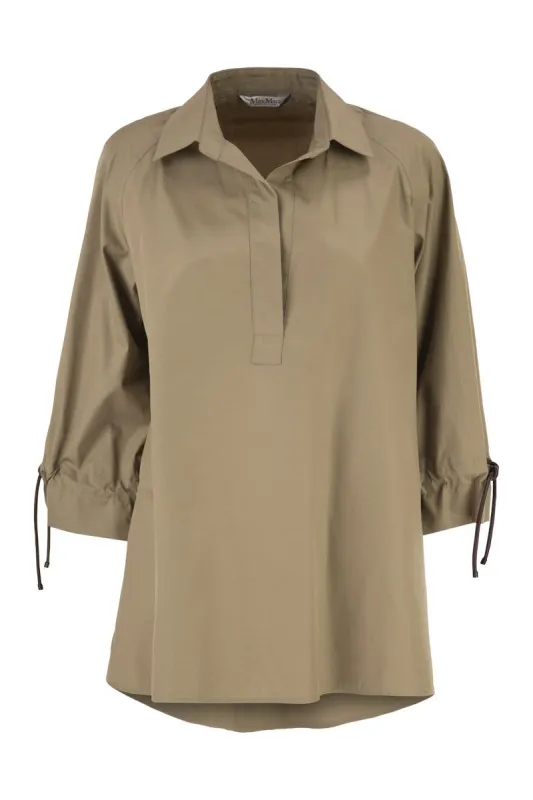 MXMADORNI - COTTON POPLIN BLOUSE made by MaxMara
