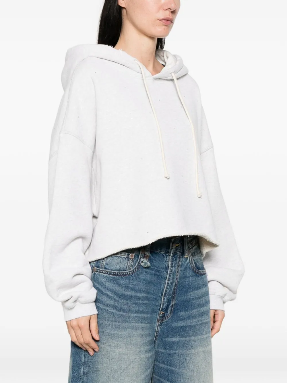 COTTON CROPPED HOODIE sold by Lord & Taylor product image thumbnail 2