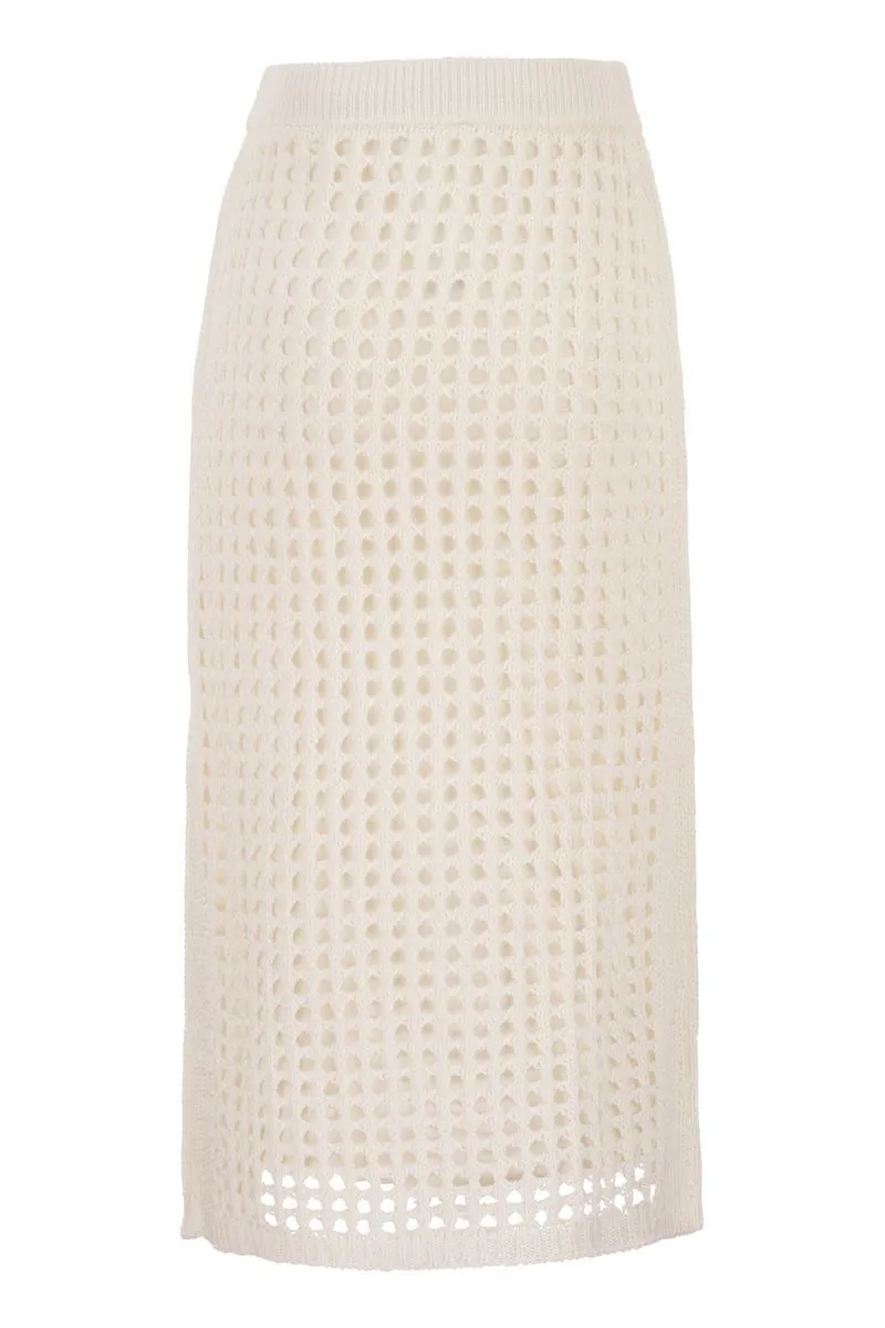 MXPGEODE - OPENWORK COTTON MIDI SKIRT sold by Lord & Taylor product image thumbnail 2