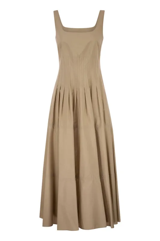 MSTFELTRE - COTTON MIDI DRESS WITH STRUCTURED BODICE made by MaxMara