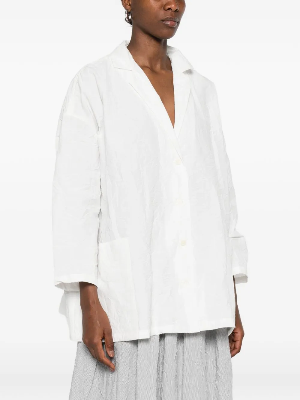 WHITE COTTON-BLEND JACKET sold by Lord & Taylor product image thumbnail 4
