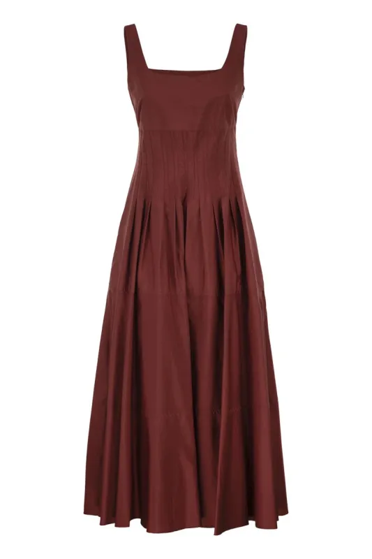 MSTFELTRE - COTTON MIDI DRESS WITH STRUCTURED BODICE made by MaxMara
