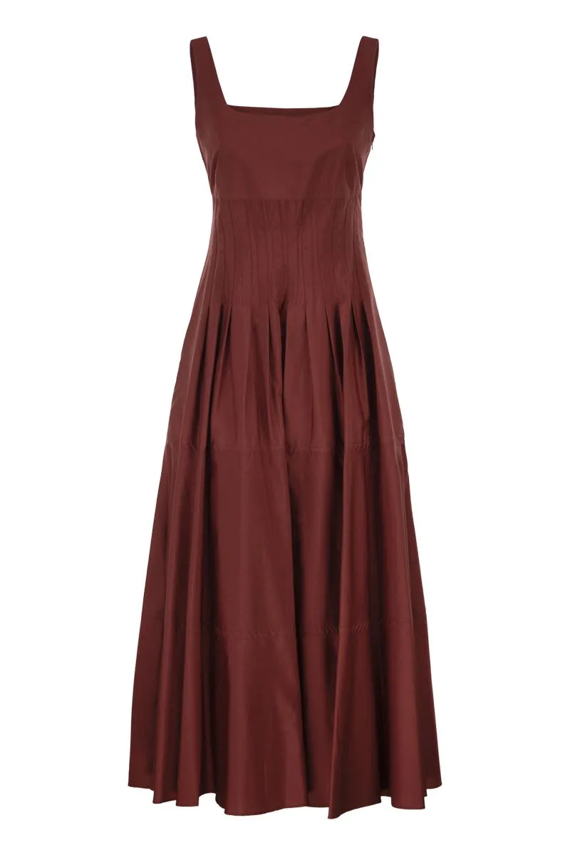 MSTFELTRE - COTTON MIDI DRESS WITH STRUCTURED BODICE sold by Lord & Taylor
