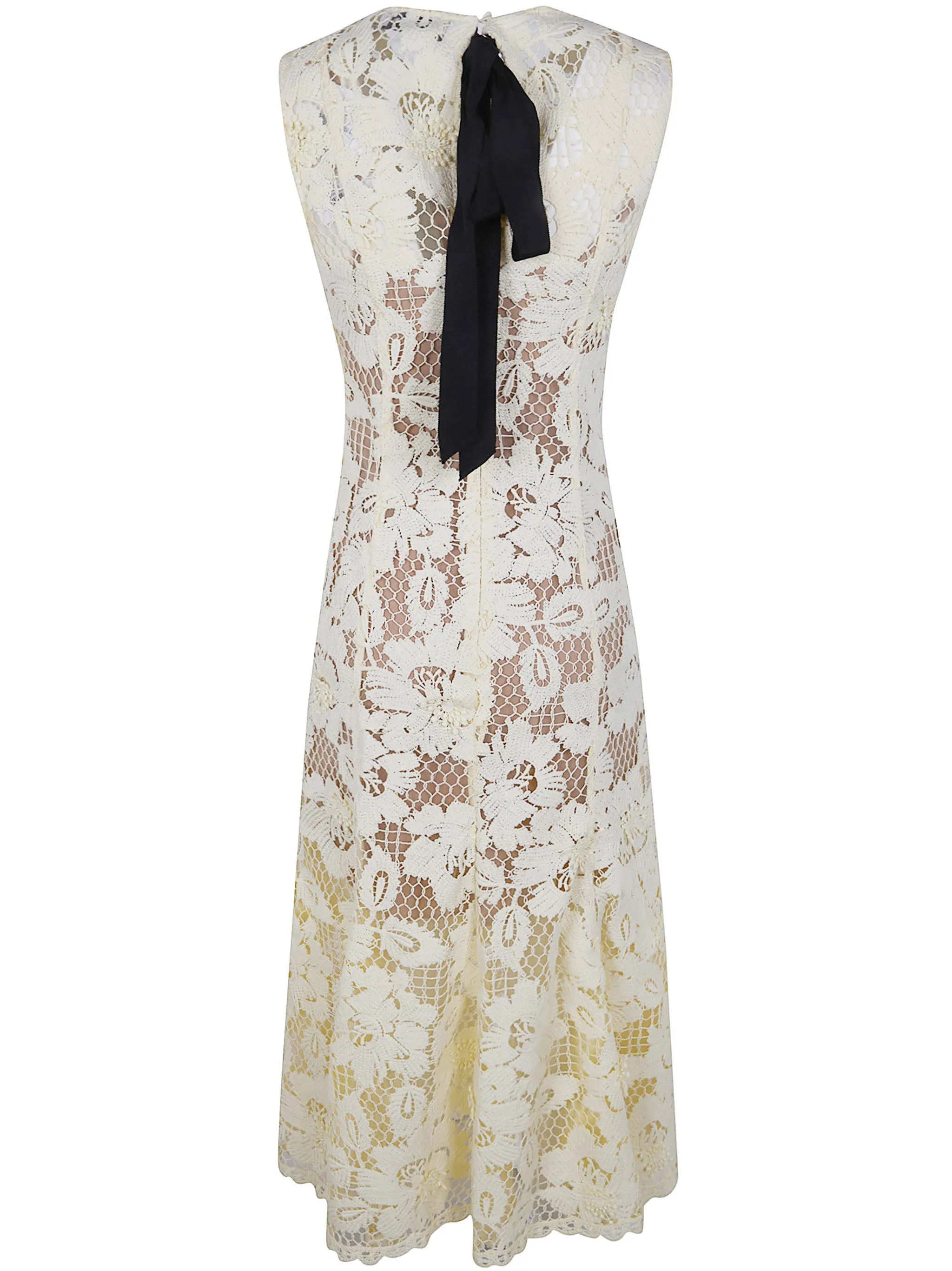 YELLOW CROCHET LACE MIDI DRESS sold by Lord & Taylor product image thumbnail 2