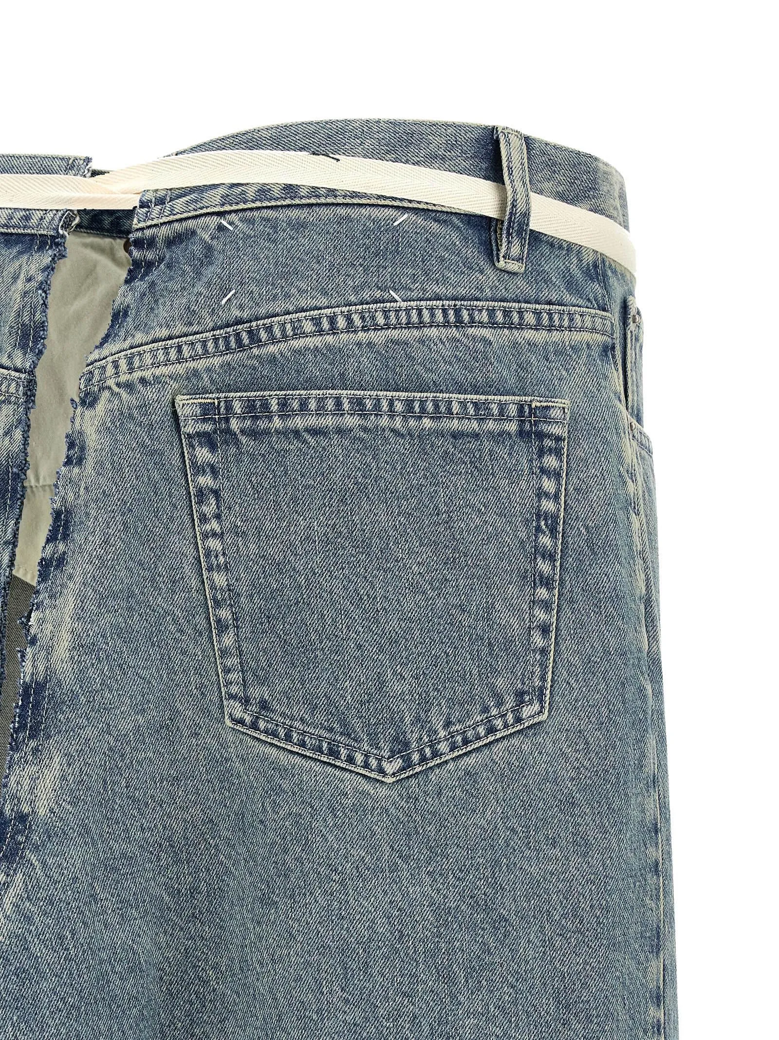Raw hem denim skirt sold by Lord & Taylor product image thumbnail 4