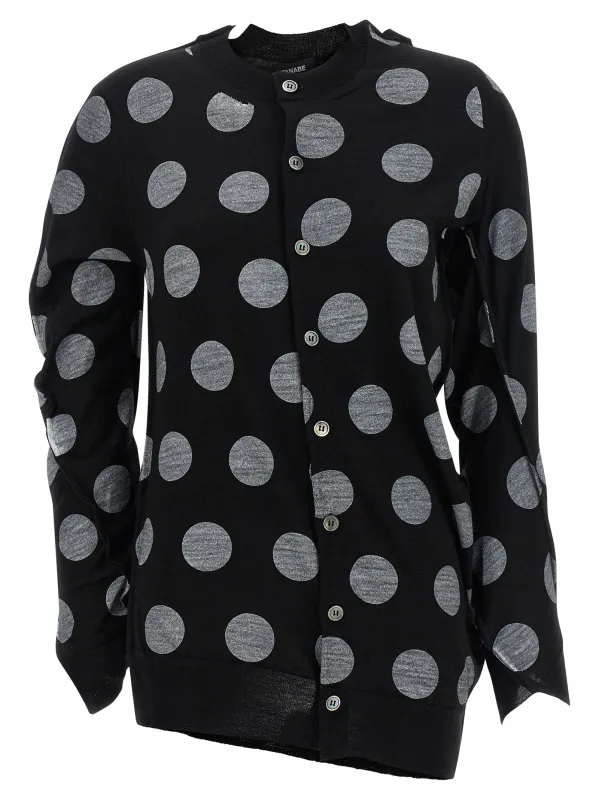 Polka dot maxi cardigan made by Junya Watanabe
