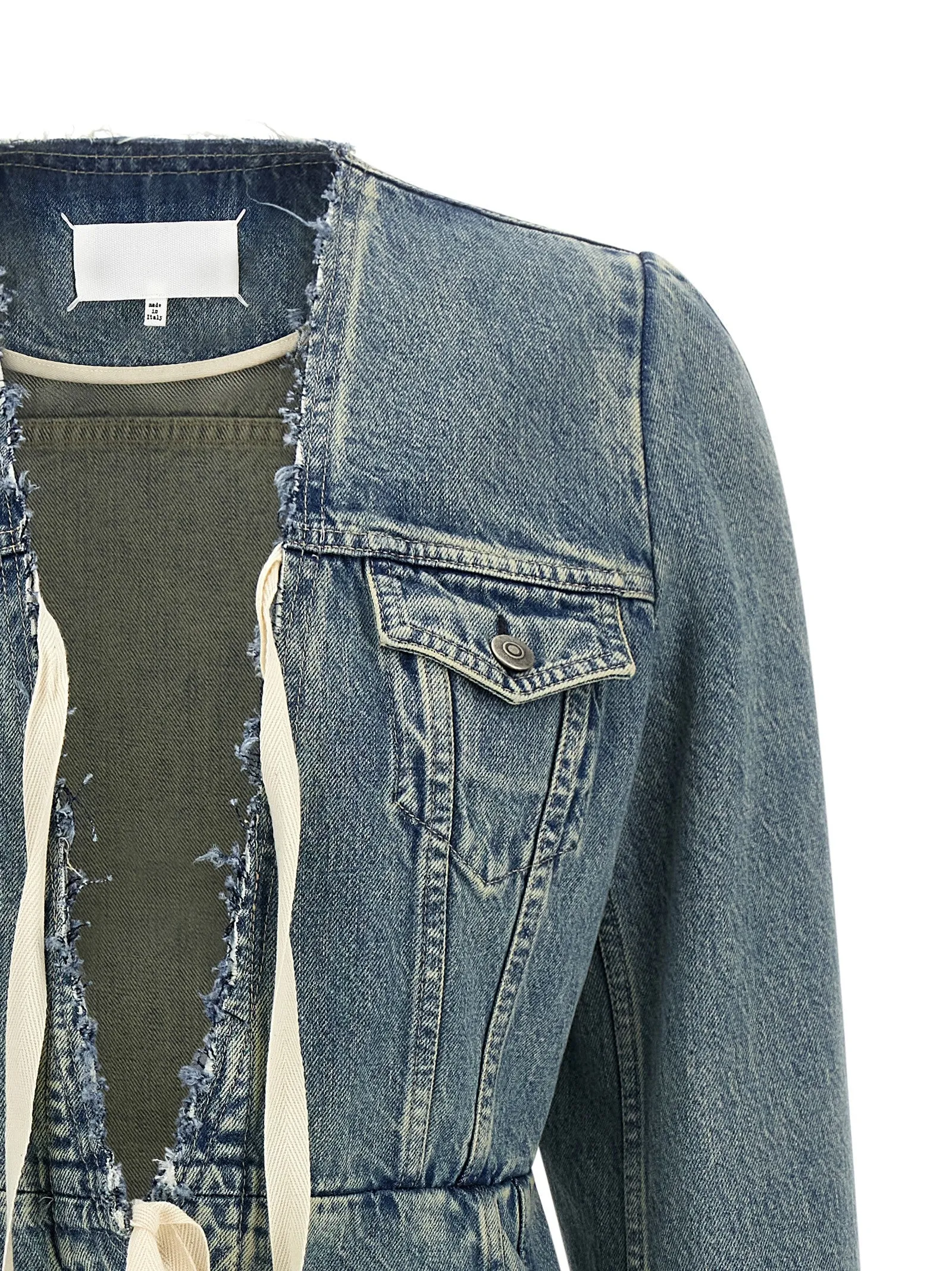 Raw cut hem denim jacket sold by Lord & Taylor product image thumbnail 3