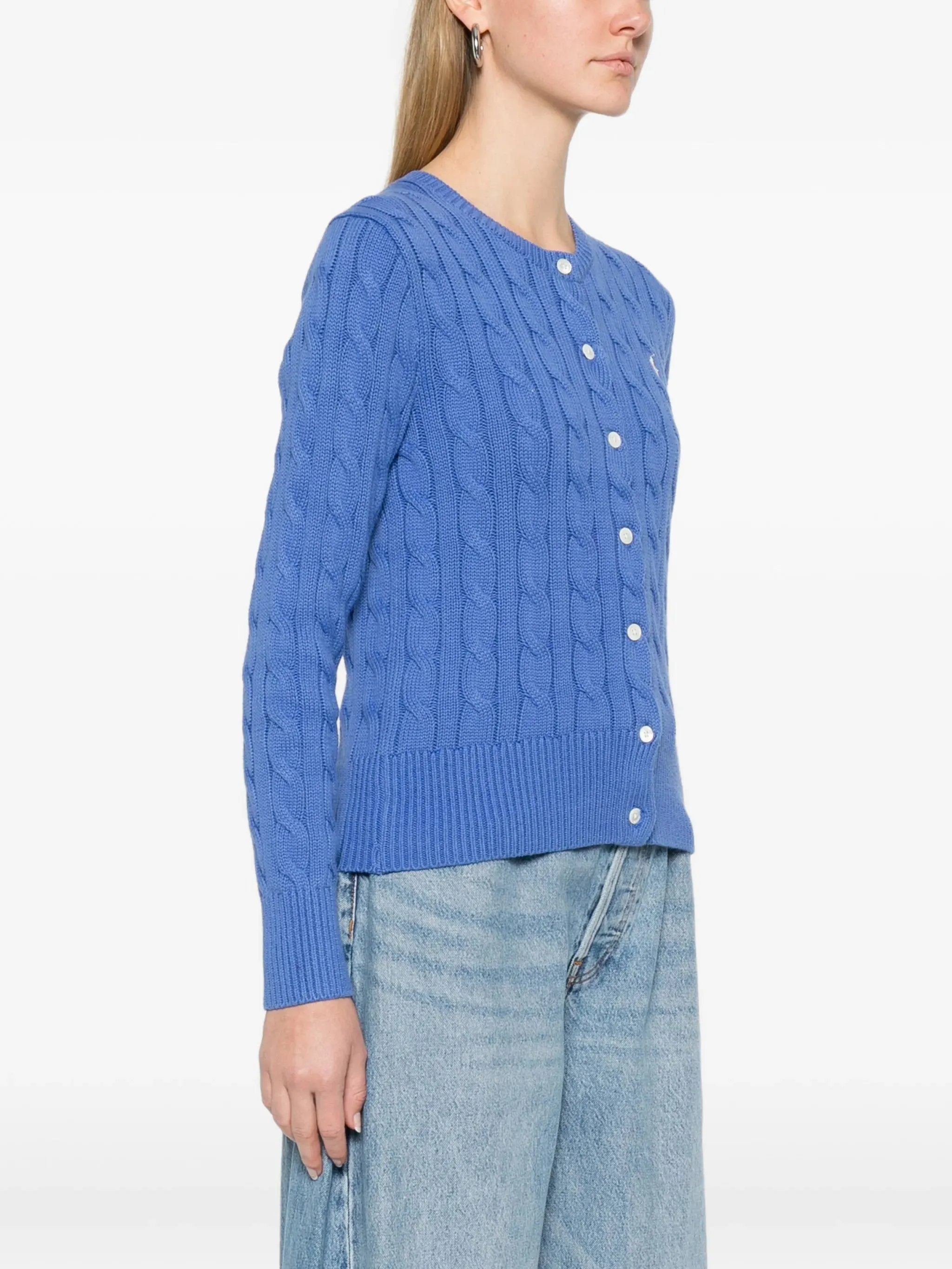 CABLE-KNIT BUTTONED CARDIGAN sold by Lord & Taylor product image thumbnail 3
