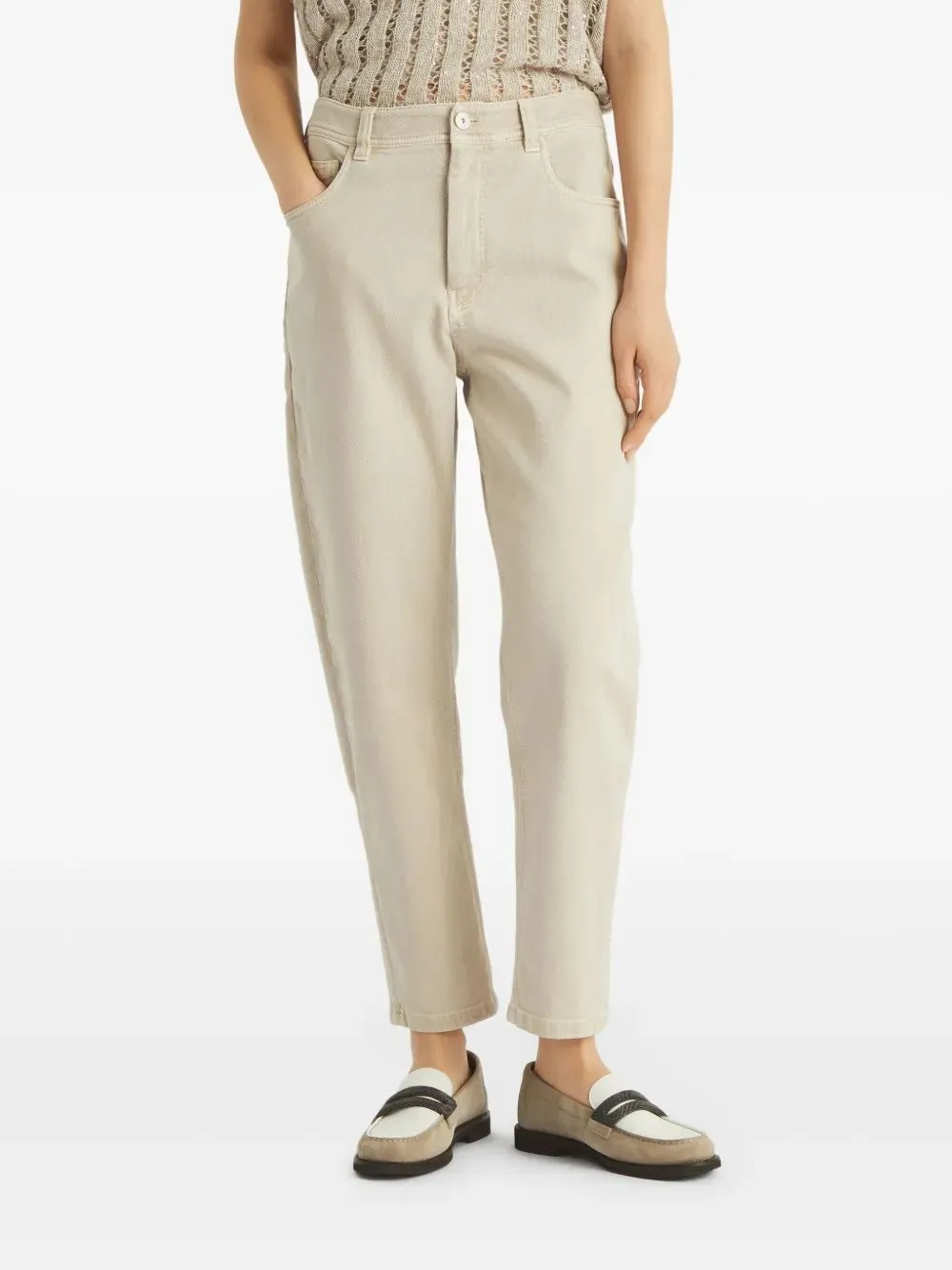 BAGGY TAPERED DENIM TROUSERS sold by Lord & Taylor product image thumbnail 3