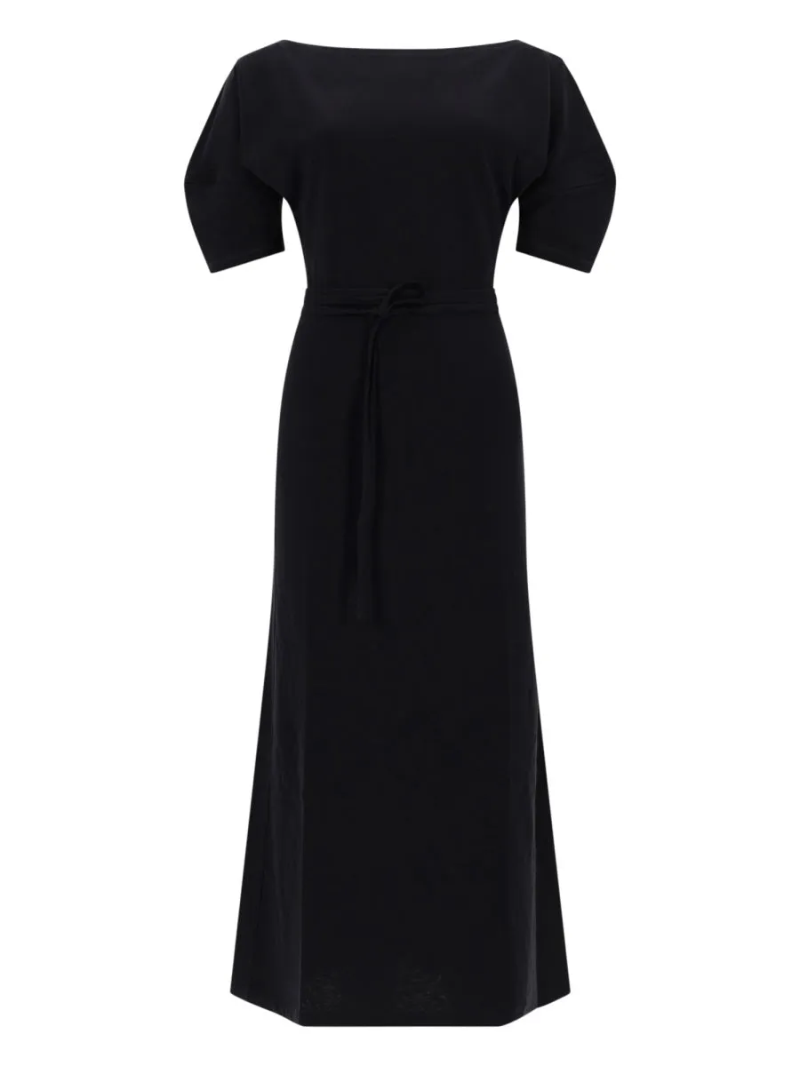 Midi Dress Cotton-Linen Black sold by Lord & Taylor