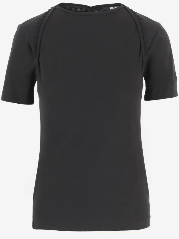 Cotton Top with Back Button Placket made by Jacquemus