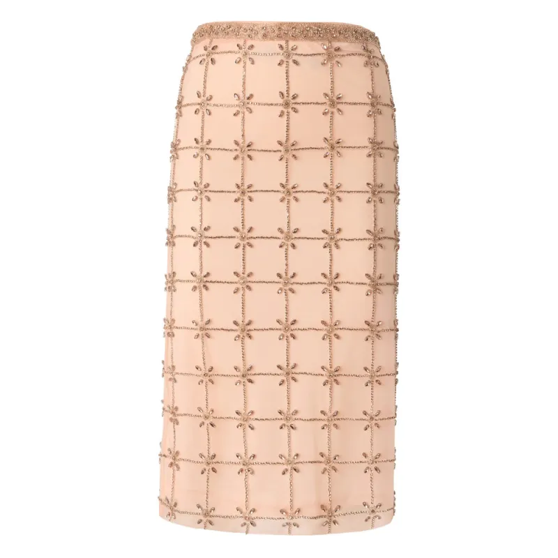 High-Waisted Skirt Neutrals/Gold made by Pinko