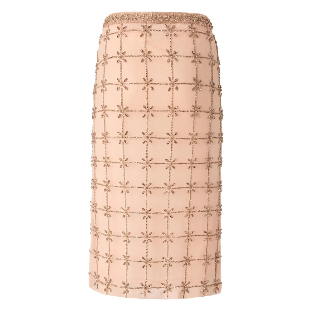 High-Waisted Skirt Neutrals/Gold sold by Lord & Taylor product image thumbnail 2