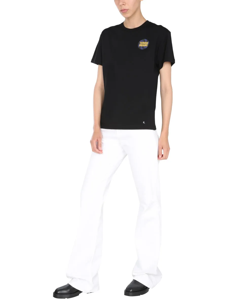 Crew Neck T-Shirt with Front Print sold by Lord & Taylor product image thumbnail 3