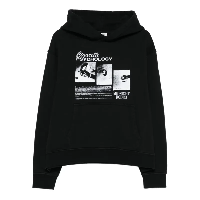 Black Graphic Print Hooded Sweatshirt made by Lord & Taylor