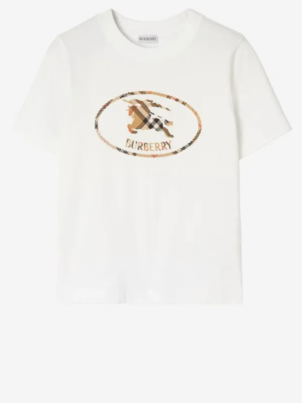 Cotton T-Shirt with Logo made by Burberry