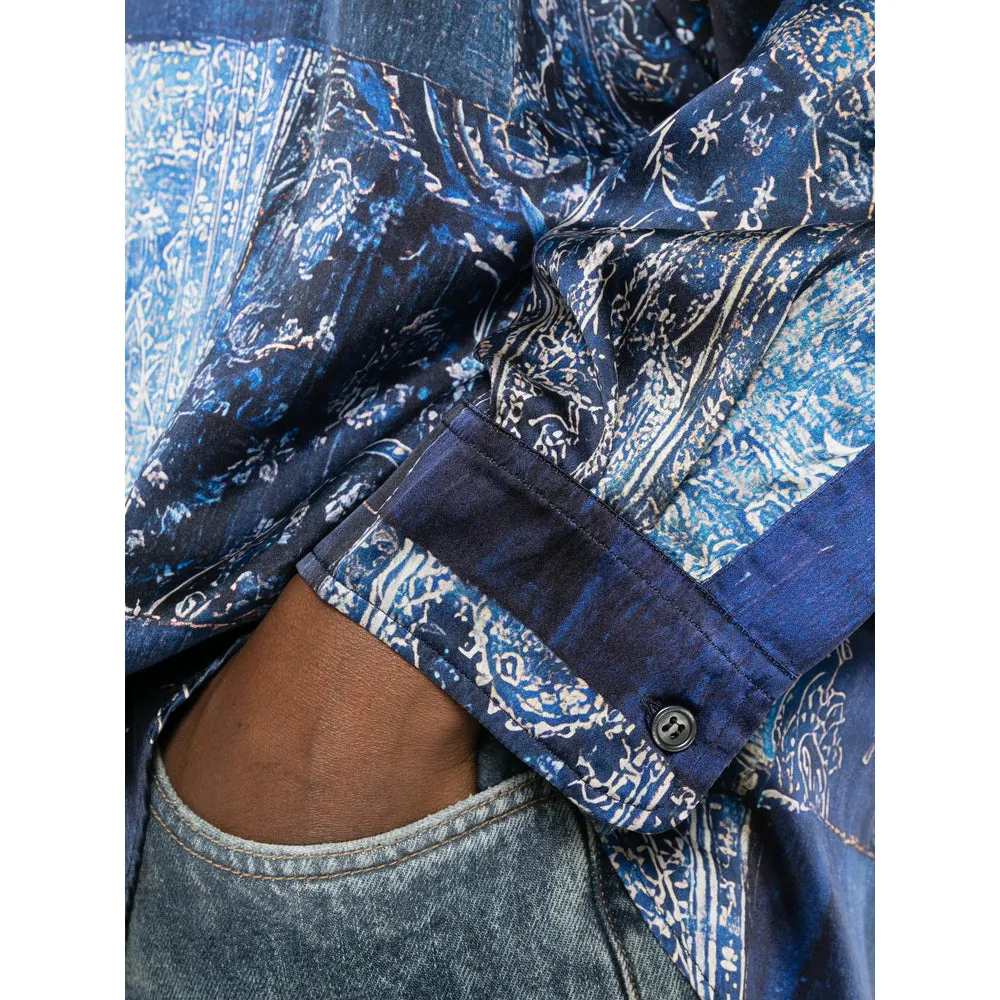 Silk Shirt Blue/Black sold by Lord & Taylor product image thumbnail 4