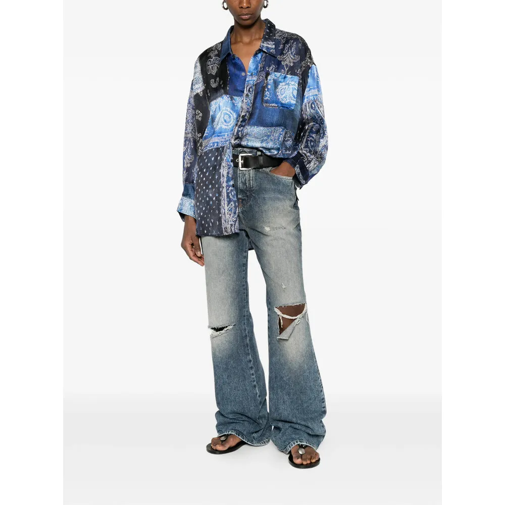 Silk Shirt Blue/Black sold by Lord & Taylor product image thumbnail 5