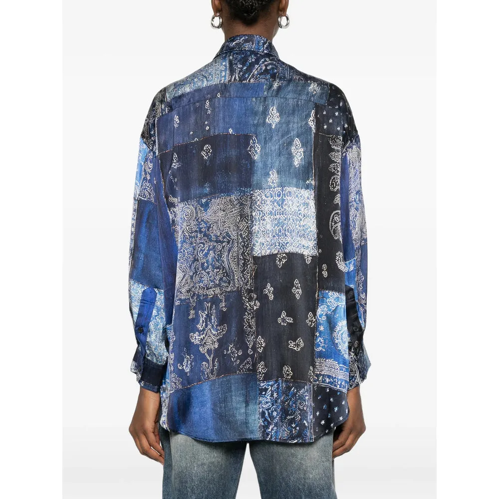 Silk Shirt Blue/Black sold by Lord & Taylor product image thumbnail 3
