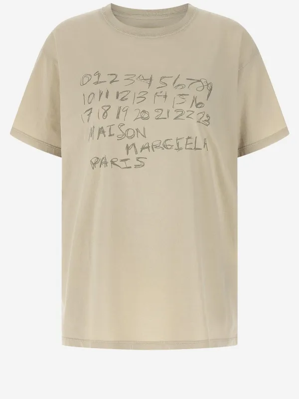 Cotton T-Shirt with Logo made by Maison Margiela