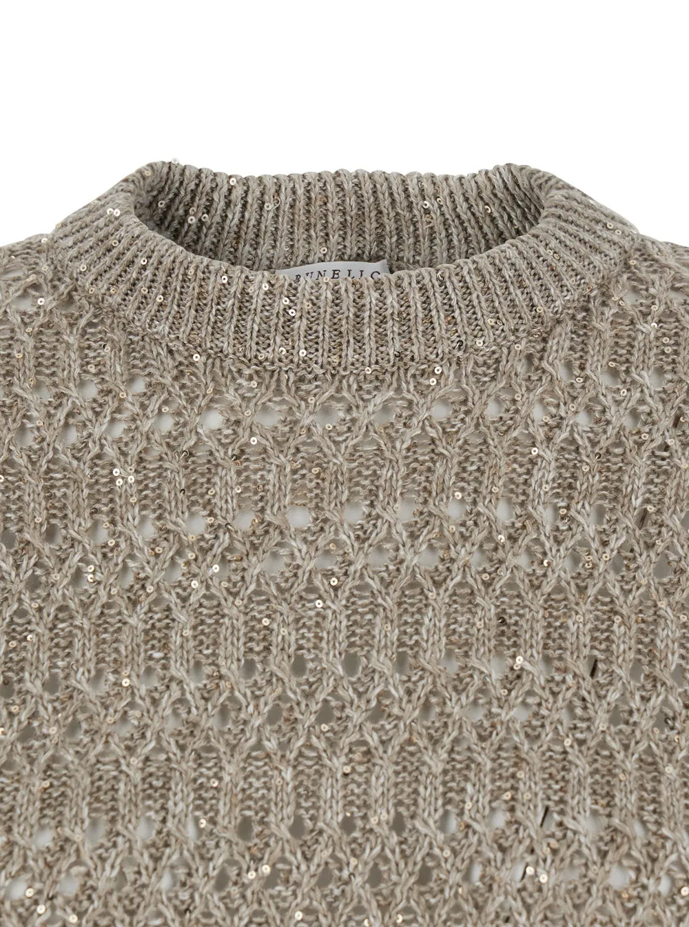 Round Neck Pullover Linen Beige sold by Lord & Taylor product image thumbnail 3