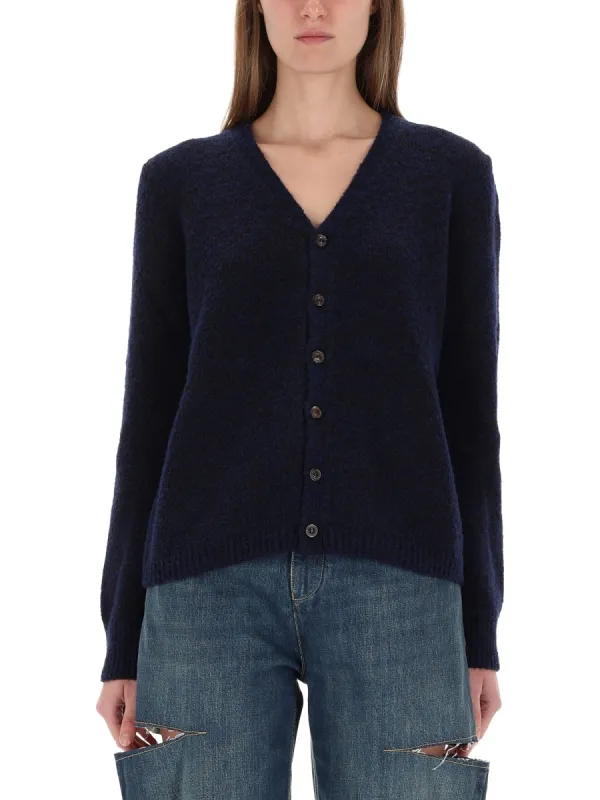 Wool Cardigan in Blue made by Maison Margiela