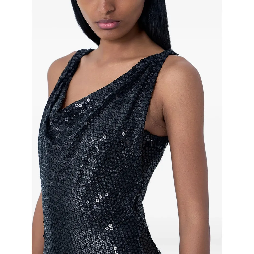 Cowl Neck Black Sequined Dress sold by Lord & Taylor product image thumbnail 3