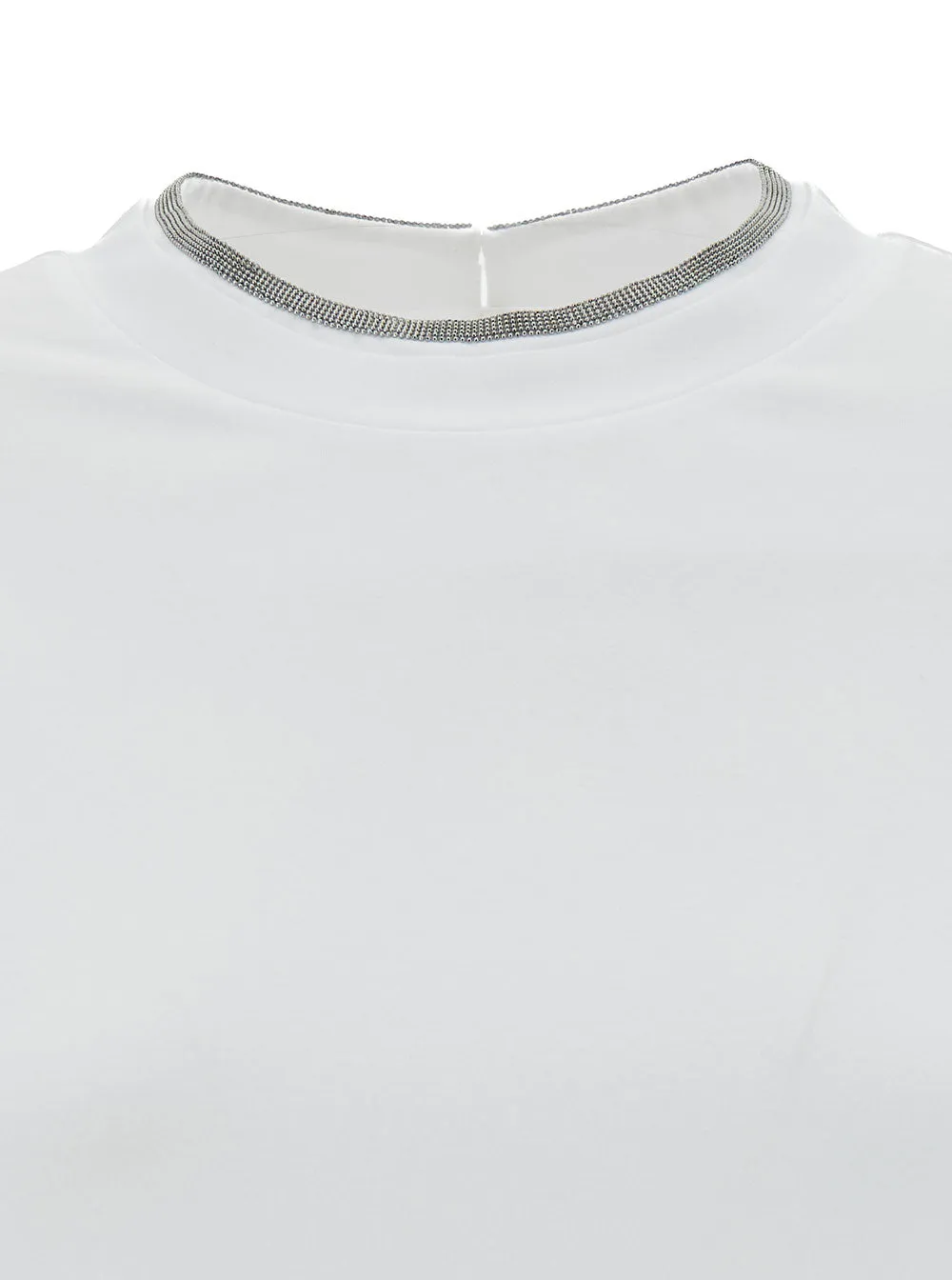 T-Shirt with Monile Detail White Cotton sold by Lord & Taylor product image thumbnail 3