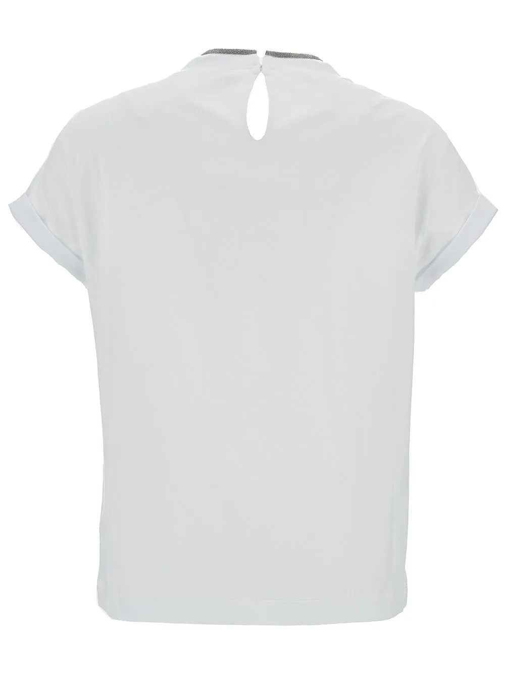 T-Shirt with Monile Detail White Cotton sold by Lord & Taylor product image thumbnail 2
