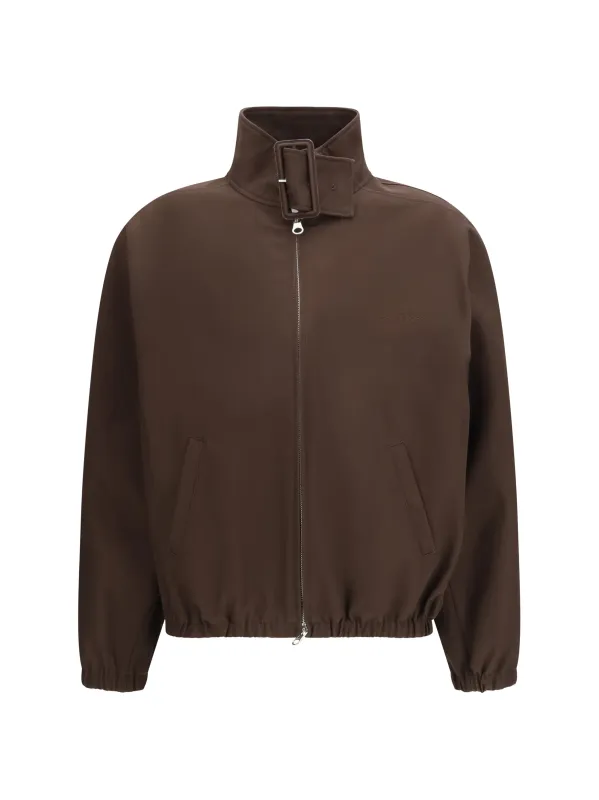Bomber Jacket Zip-up Chocolate made by Courreges