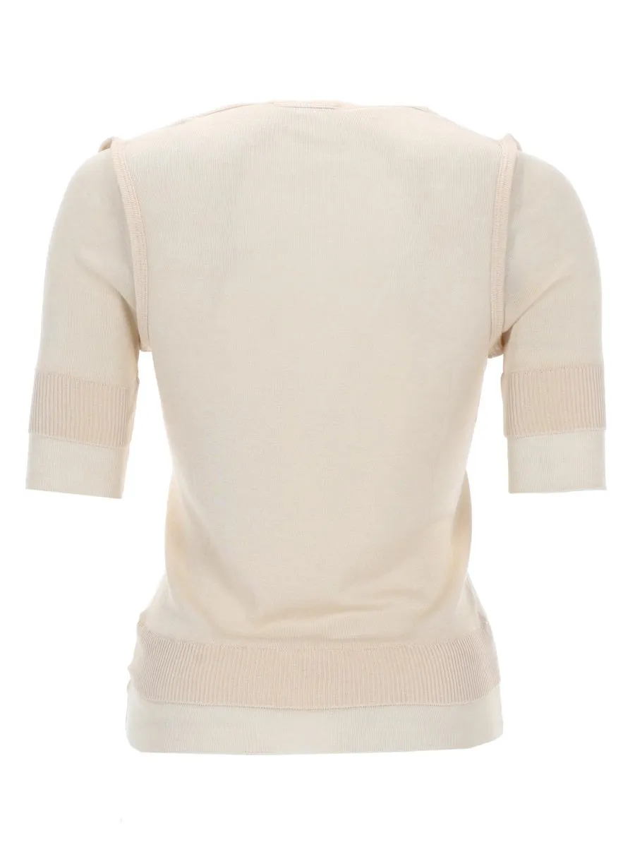Top Trompe l'oeil Beige Viscose Silk sold by Lord & Taylor product image thumbnail 2