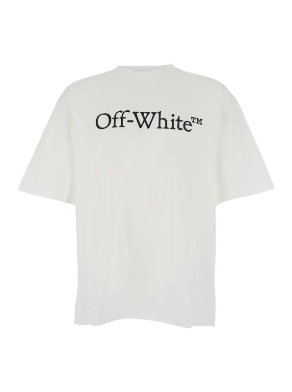 T-Shirt Oversized Logo Print White Cotton made by Off-White